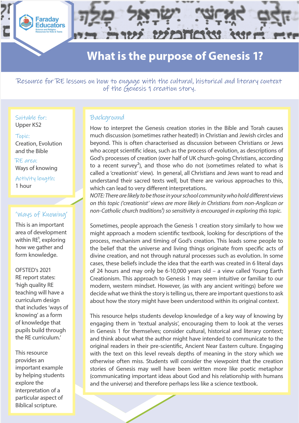 primary-re-what-is-the-purpose-of-genesis-ks2-faraday